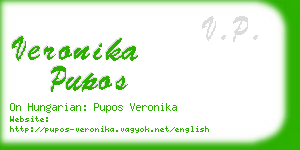 veronika pupos business card